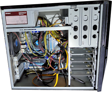 Photo of the inside of the EAGLE server